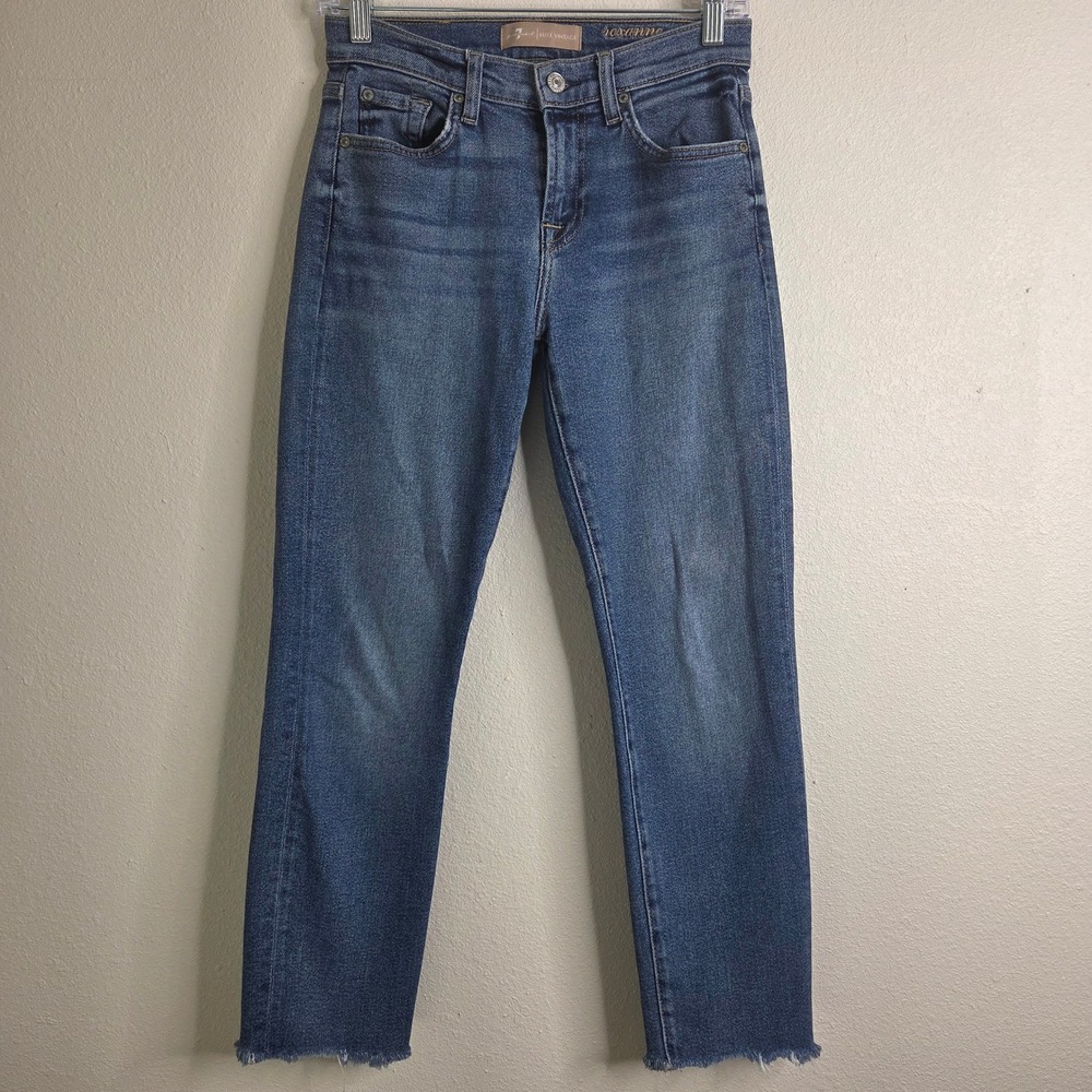 7 For All Mankind Jeans Womens Size‎ 25 Roxanne Ankle Luxe Vintage Raw Hem